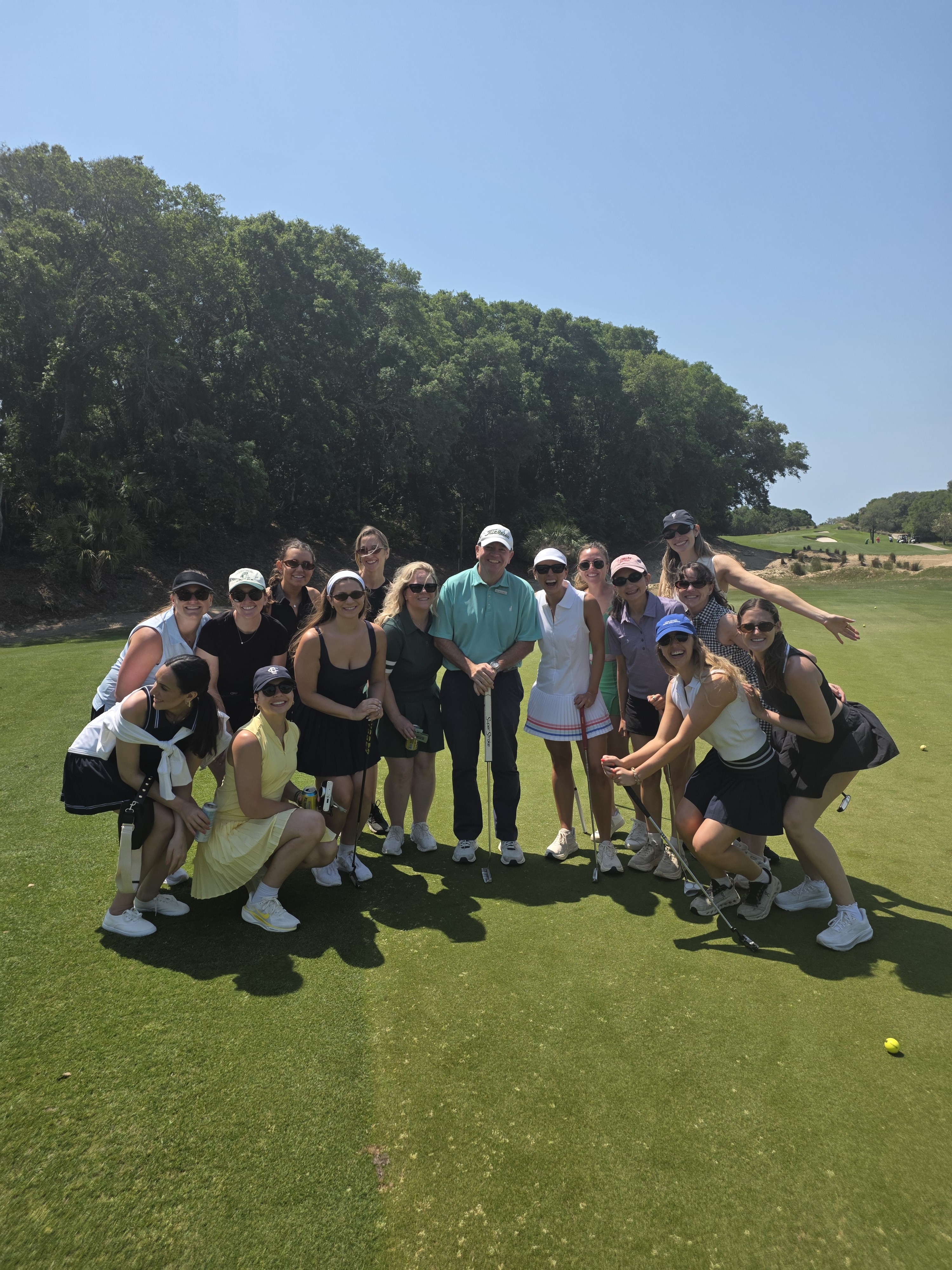 Club members group photo on the course